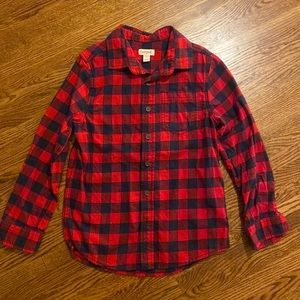 Cat & Jack Kids Red And Black Buffalo Plaid Shirt